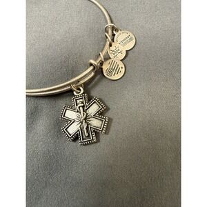 Alex and Ani Medical Charm Bangle Silver Finish
